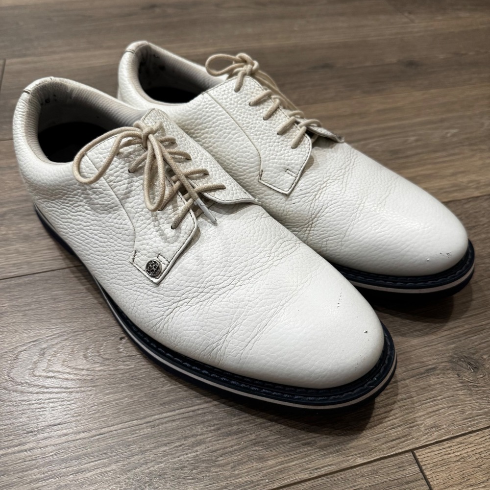 G/FORE Gallivanter Mens Golf Shoes White Pebble Leather G4MC20EF01 Size 12